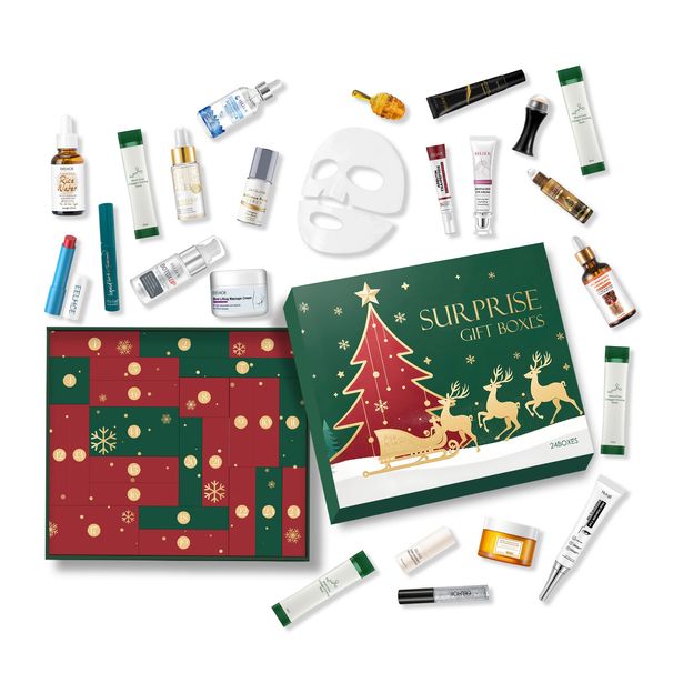 Christmas Beauty & Skincare Surprise Blind Box Daily Makeup & Skincare Nourishing Refreshing Hydrating Facial Care Gift Set_voghion.com