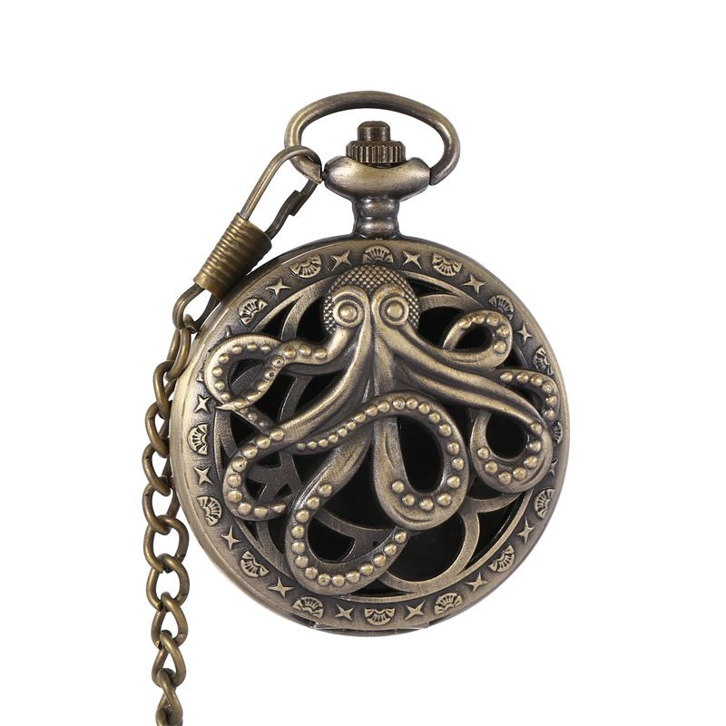 Nuovo orologio da tasca con ingranaggio cavo DND Dice con catena spessa e custodia per gioielli_voghion.com