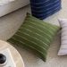 Nordic Woven Pillow Cover Set – Breathable Poly-Cotton Blend With Striped & Checkered Patterns (45x45cm/30x50cm)_voghion.com