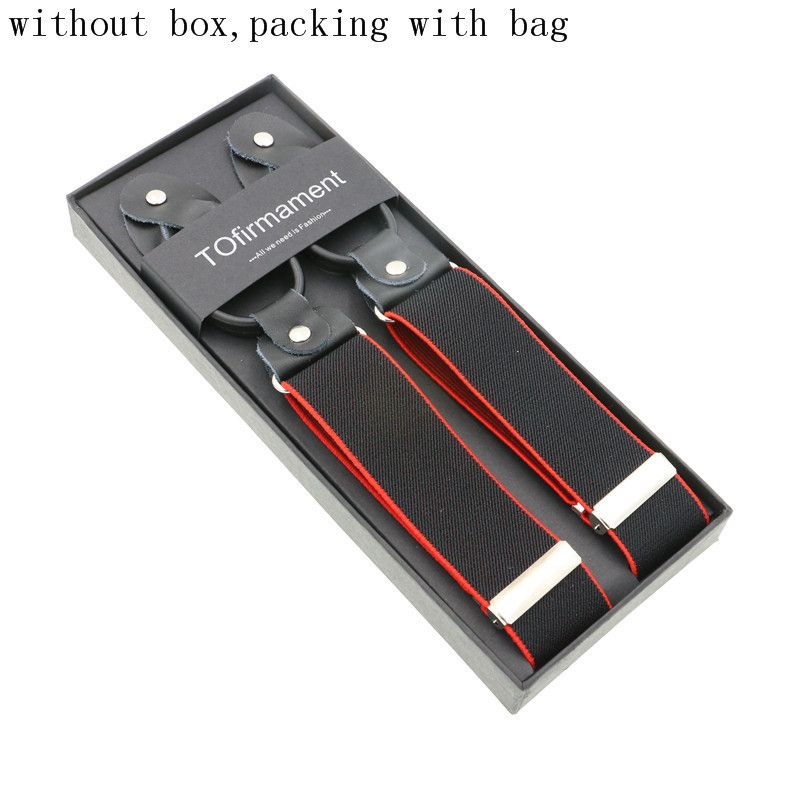 New Man's Suspenders äkta läder 6-knappar Brace Strap Fashion Suspensorio Justerbar Ligas Tirantes 3,5*120cm utan låda_voghion.com