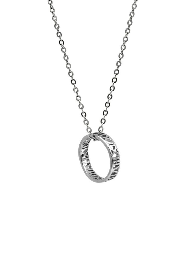 LDR1225 Collana in argento S925 con numeri rumeni vintage_voghion.com