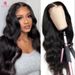 Wigs Human Hair Pre Plucked Pre Cut 13x4 Lace Natural Black Body Wave 180% Density Bleached Knots with Baby Hair Lace for Beginners_voghion.com