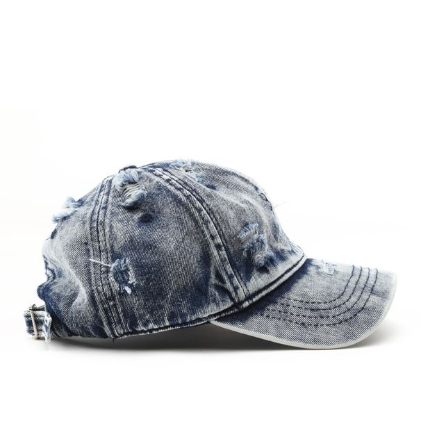 Hoed dames gewassen oude witte effen kleur denim baseballpet buitensport heren zonnehoed eendenbekpet_voghion.com
