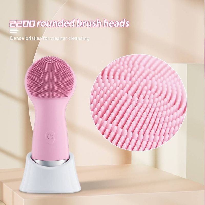 New Echageable Silicone Cleanse, Electic Facial Cleanse Intoduction Device, Mini Watepoof Ultasonic Poe_voghion.com