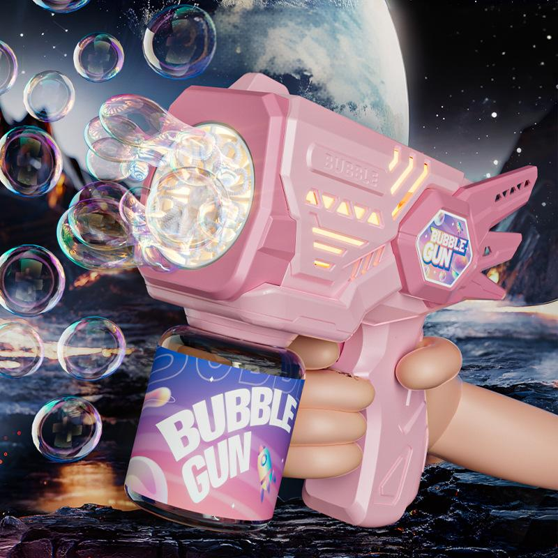 Bubble Machine Children's Toys Fully Automatic Bubble Blowing Stick Electric Hot Gatling Bubble Gun Stall_voghion.com