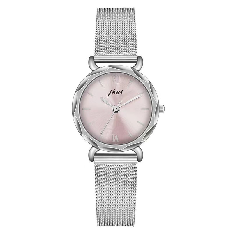 Watch, feminine temperament, fashion trend, female student, Korean version, simple small round mesh strap bracelet,_voghion.com