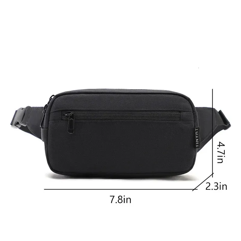 TINYAT Mens Waist Bag Pack Phone Purse Money Travel Large Women Belt Pouch Waterproof Shoulder Black Fanny Bum 250806_voghion.com