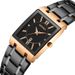 Business Calendar Quartz Waterproof Fully Automatic Non Mechanical Square Men's Watch_voghion.com