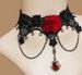 Vintage simple lace necklace safflower clavicle jewel pendant short choker collar collar with accessories for women_voghion.com