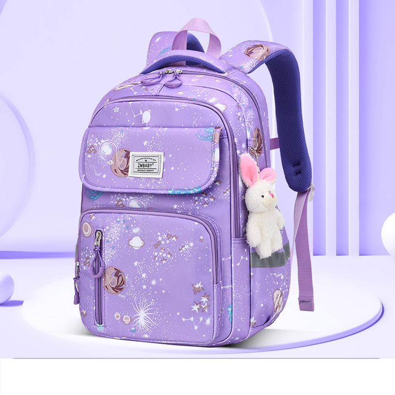 Sesame Baby's new schoolbag for primary school students, cute children's schoolbag for girls in grades 1-3-6, lightweight casual backpack_voghion.com