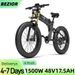Bezior X-PLUS Elektrofahrrad 26" Fat Tire Elektro-Mountain-Faltrad 1500W 48V 17,5Ah_voghion.com
