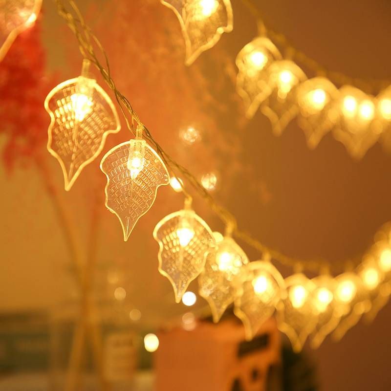 LED Fairy Lights With Leaf Design - Waterproof Outdoor String Lights For Garden, Patio, Wedding & Holiday Decor (Battery/USB/Solar/Powered)_voghion.com