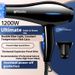 Asciugacapelli - 1200 W ionico e luce blu, 4 impostazioni di velocità, aria fredda/calda, motore CC - spina UE/USA/UK/JP (220 V/110 V) - Uso in salone e in viaggio_voghion.com
