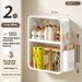 Space Aluminum Wall-Mounted Spice Rack – No-Drill Kitchen Organizer For Oil Bottles, Salt & Condiment Jars (Lightweight, Rustproof, Expandable)_voghion.com