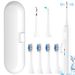 Rechargeable Electric Power Toothbrush - 6 Heads, 3 Modes And 2 Min Timer Protable Electric Toothbrushes, Compatible With Philips Sonicare Brush Head_voghion.com
