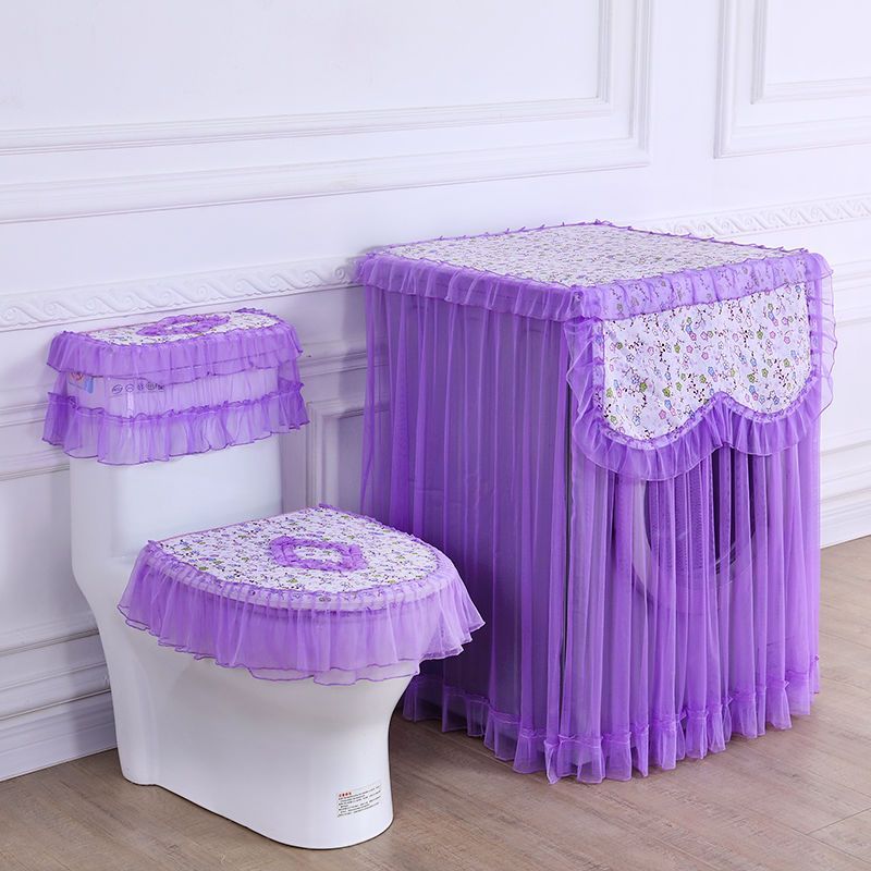 Set per lavatrice WC WC con funzione di apertura laterale sulla lavatrice Stile cerniera Set di tre pezzi di copertura_voghion.com