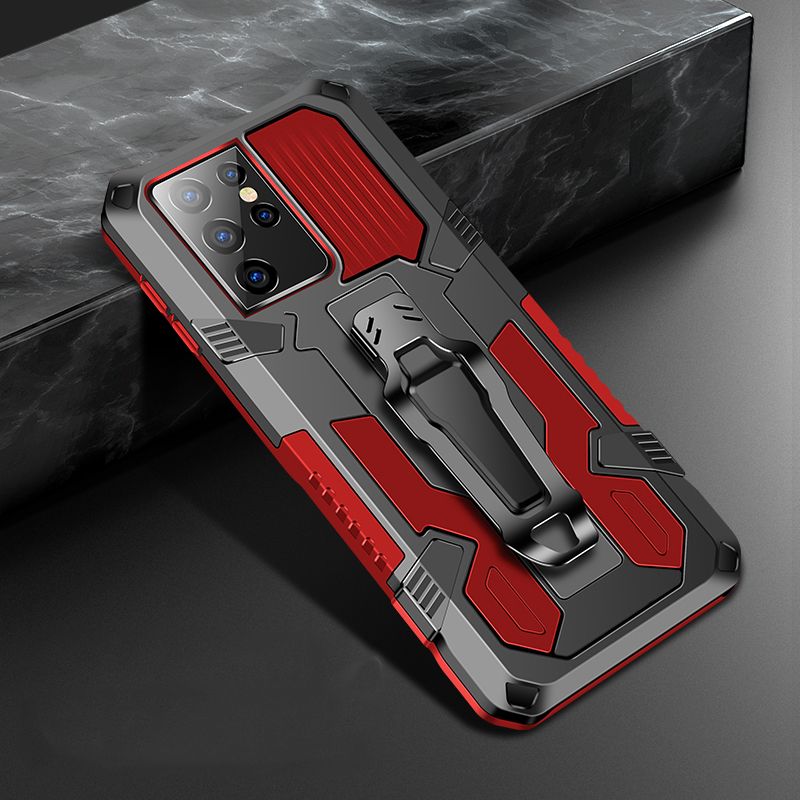 S22 Ultra Case Stoßfeste Rüstungsabdeckung für Samsung Galaxy S22 Plus S22Ultra S 22 S 2 Robuster Hybrid-Telefonständer Gürtelclip_voghion.com