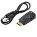 Convertisseur HDMI vers VGA mâle vers femelle avec câble audio pour PC portable tablette prise en charge adaptateur HDTV 1080P_voghion.com