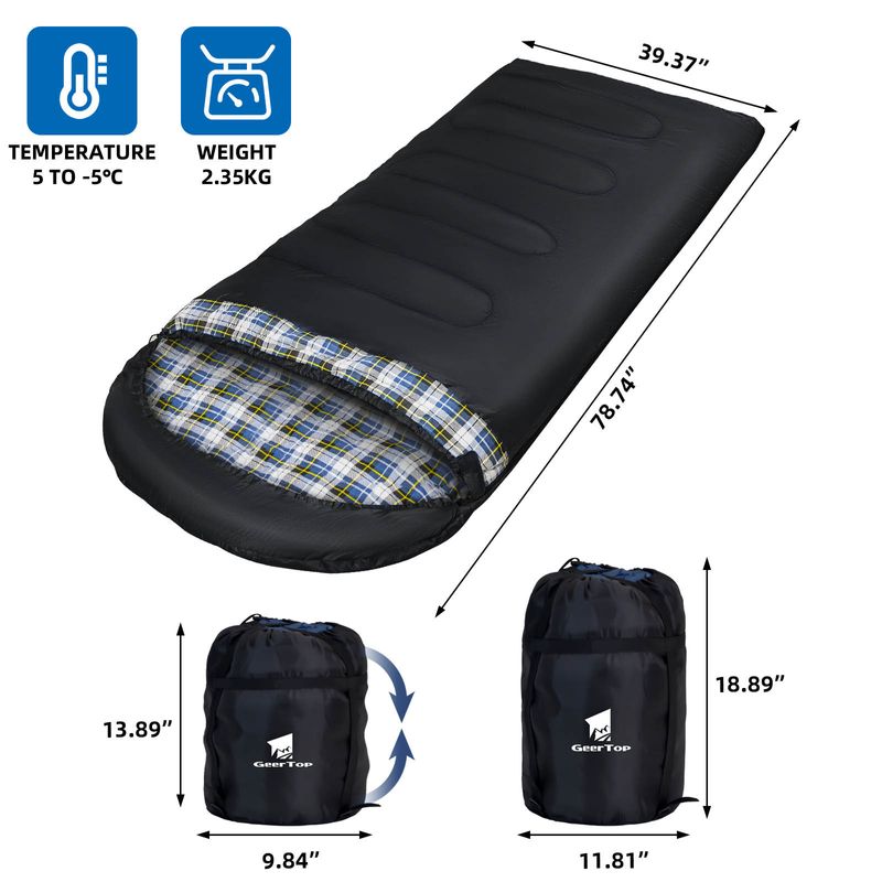 Winterslaapzak verdikt verbreed warm ultra licht envelop outdoor kamperen kamperen volwassen slaapzak 2kg_voghion.com