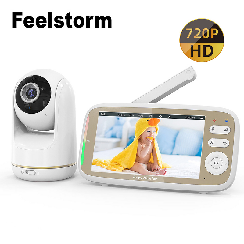 PSVB803 Video-Babyphone, Fernkamera, VOX-Musik, Temperaturüberwachung, 5,0-Zoll-LCD, Zweiwege-Audio, HD 1280 x 720 Pixel, 2,4 GHz, Kinderschaukelkamera_voghion.com