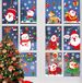 Weihnachts-Fensteraufkleber-Set – 9-teilig, dekorativ, statisch haftend, PVC, Schneeflocken-Glas-Wandaufkleber (20 x 30 cm)_voghion.com