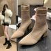 Modelos explosivos de moda flyknit botas de malla frescas para mujer sandalias de tacón alto y grueso de talla grande para mujer_voghion.com