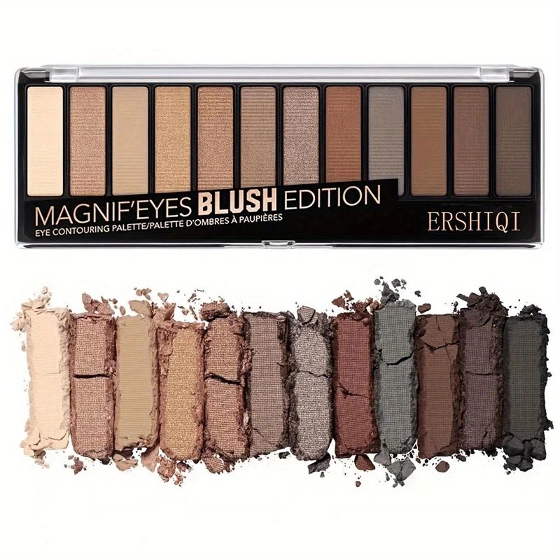 12 Color Eye Shadow Pearlescent Matte Shimmering Eye Shadow_voghion.com