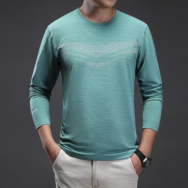 Long sleeved T-shirt for leisure, sports, fitness, high elasticity, quick drying top_voghion.com