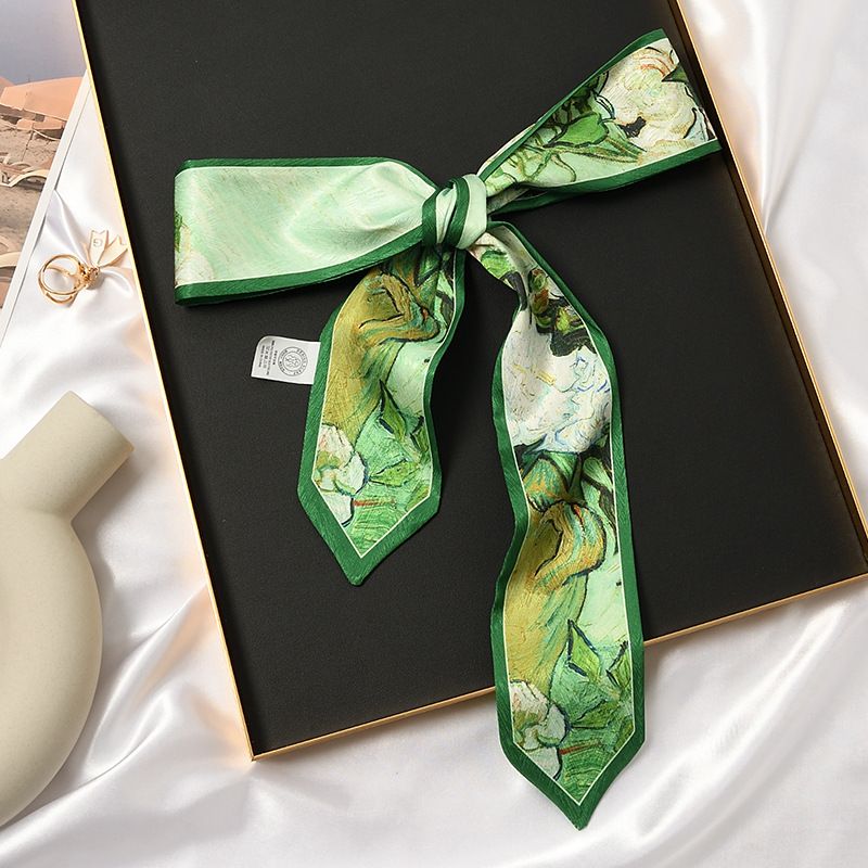 Sciarpa per capelli intrecciata lunga e decorativa in stile francese, con nastro sottile, per donne, primavera e autunno_voghion.com