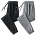 Men's Clothing Cotton Casual Sports Pants Men Plus Size Men's Fashion Sweatpants Loose Cuff Nine Point Long Pants_voghion.com