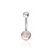 Cross-Border E-commerce Europe And America Hot-Selling Stainless Steel Belly Button Ring With Zirconia Piercing_voghion.com