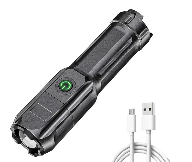 LED újratölthető zseblámpa mini kézi zoomolható zseblámpa nagy lumenű kempinglámpa_voghion.com