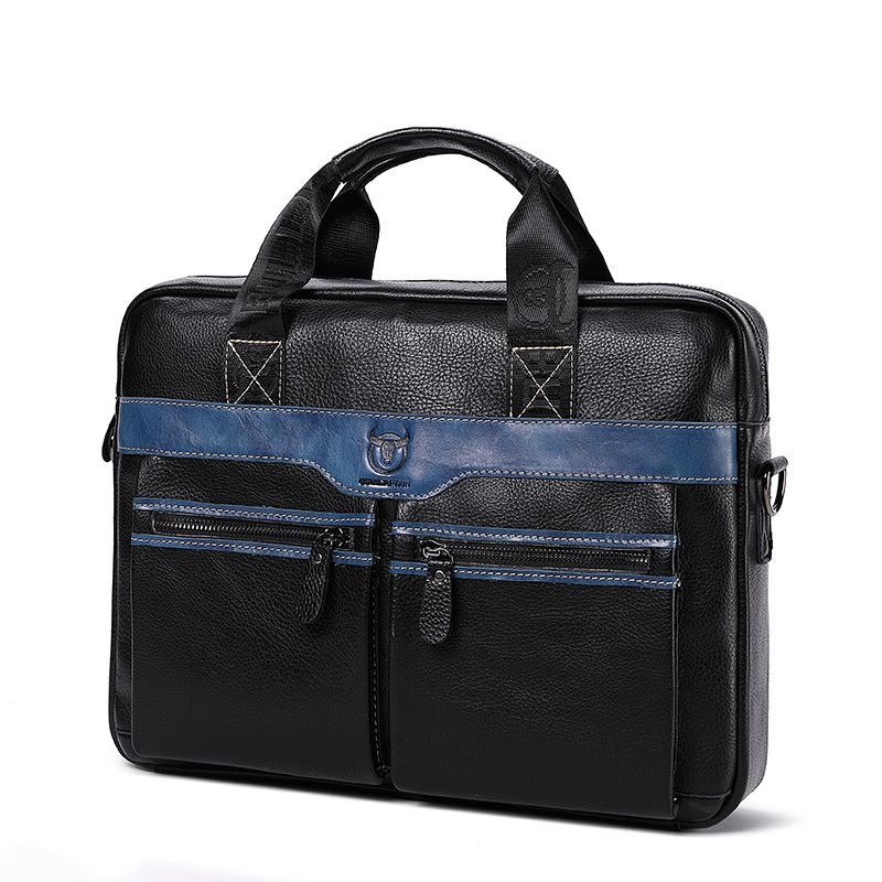 Aktentasche aus echtem Leder für Herren, Business-Dokumententasche mit großem Fassungsvermögen, erste Schicht Rindsleder, Laptoptasche_voghion.com