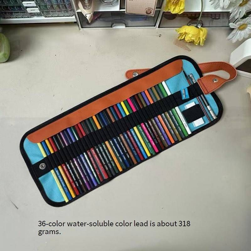 50-Color Premium Wooden Oil-Based Colored Pencils Set With Pencil Wrap - Hexagonal Shaft For Smooth Drawing & Blending_voghion.com