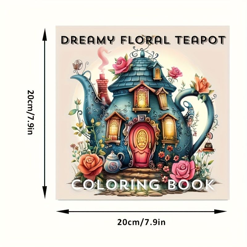 Dreamy Floral Theme Coloring Book Coloring Book For Adult Stress Reduction, Halloween, New Year, Birthday, Christmas, Back To School Gifts_voghion.com