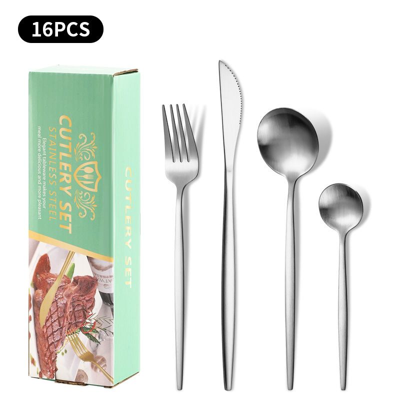 Easter‘s Day Flatware Stainless Steel Cutlery Set Creative Western Steak Knife Fork Spoon_voghion.com