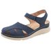 Autumn 2024 New For Women's Comfortable And Casual Tug With Hollow Thick Sole Large Size Sandals_voghion.com