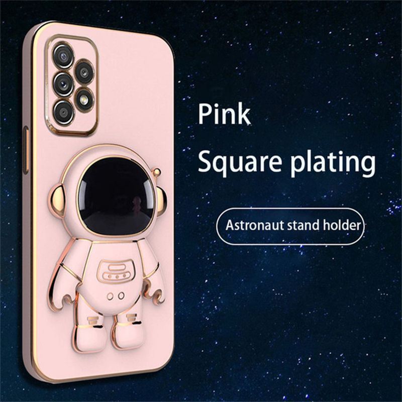 Luxe Astronaut Kickstand Case Voor Samsung Galaxy A53 A54 A34 A14 A24 A73 A72 A71 A52 A51 A50 A42 a12 A13 Shockproof Soft Cover_voghion.com