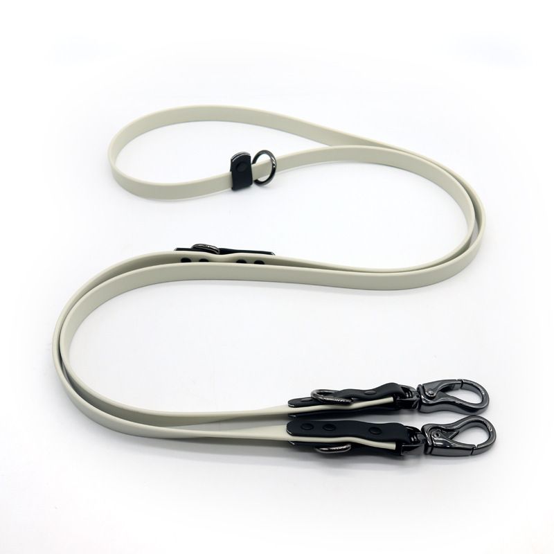 Pet Supplies PVC Waterproof Traction Multi functional Double ended Diagonal Crossing Dog Walking P Rope Chain_voghion.com