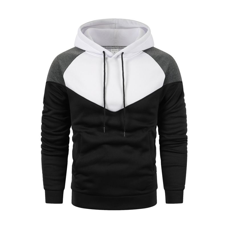 Felpa con cappuccio casual alla moda 2024 per uomo, vestibilità attillata, maniche lunghe, giacca versatile alla moda per autunno e inverno_voghion.com