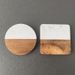 Marble & Acacia Wood Coasters - Heat-Resistant Set Of 4 (Round & Square) - Coffee & Tea Table Mats - Handcrafted Irregular Design_voghion.com