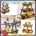 Nuovo portafrutta da banco a 2 o 3 ripiani, portatile, in ferro, per riporre frutta, pane e snack._voghion.com