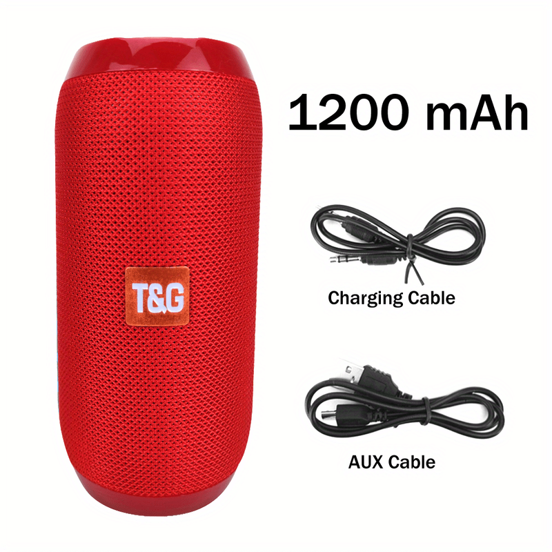 TG117 draagbare draadloze luidspreker buiten waterdicht HiFi-kolom Stereo surround-luidspreker Handsfree TF-kaart AUX TWS-geluid - Geniet van muziek afspelen_voghion.com