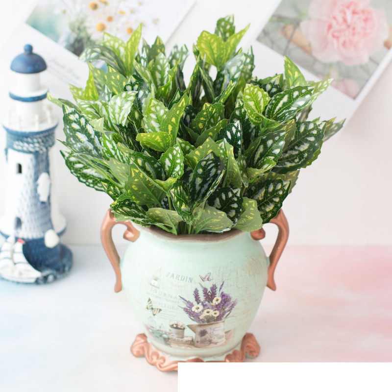 Simulation plant wall accessories green plant wall decoration plastic plant lawn flower 7 fork cold maple leaf_voghion.com