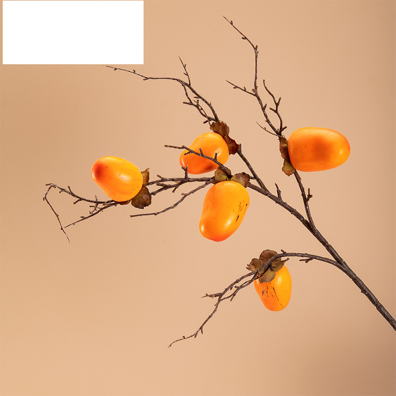 Manufacturers simulated fruit persimmon simulated flowers artificial flowers green plants wholesale wedding decorations INS cross-border MW10892_voghion.com