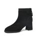 Cameido 2024 New High-heeled Boots, British-style Chunky-heeled Ankle Boots for Autumn and Winter, Fleece-lined Slim Boots for Autumn and Winter_voghion.com