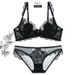 Completo intimo da donna con reggiseno ultrasottile trasparente rosso brillante_voghion.com