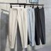 Men's Clothing Men's Stretch Slim-Fit Chinos - Lightweight 9/4 Length Trousers (All-Season Essential)_voghion.com