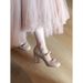 Nude French Mary Jane Shoes With Block Heels, Women's 2025 New Fall Styles, Skirt-Friendly, Bow Embellished, Open-Toe Flats_voghion.com
