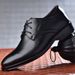 New High quality gentlemen's business casual leather formal shoes, pointed low top shoes_voghion.com